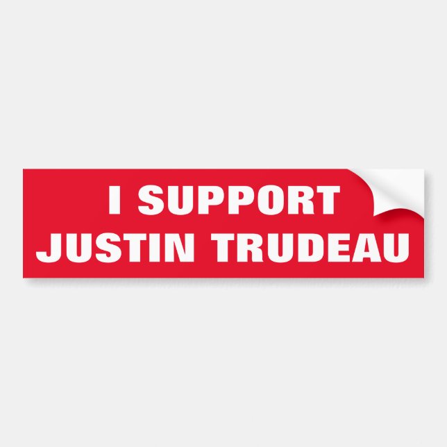 Jag stöttar den Justin Trudeau supporterKanada Bildekal (Framsidan)