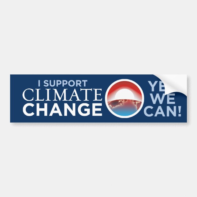 Jag stöttar den klimatÄndring-Obama-något liknande Bildekal (Framsidan)