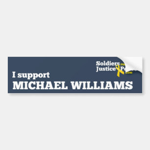 Jag stöttar den Michael Williams bildekalet Bildekal