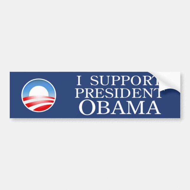 Jag stöttar den Obama bildekalet Bildekal (Framsidan)