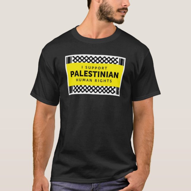 Jag stöttar den palestinska mänsklig t-shirt (Framsida)