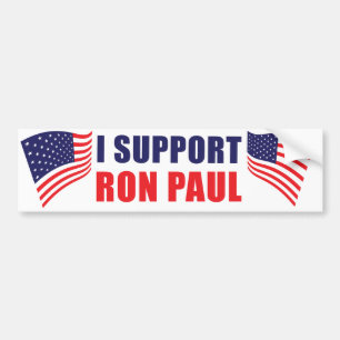 Jag stöttar den Ron Paul bildekalet Bildekal
