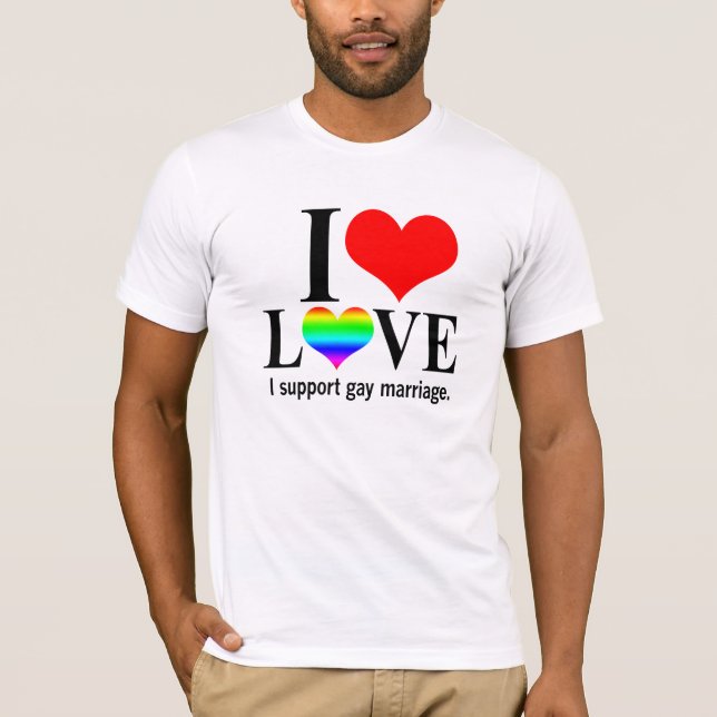 Jag stöttar homoäktenskap tröja (Framsida)