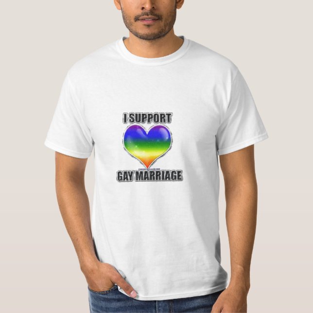 Jag stöttar homoäktenskapt-skjortan t-shirt (Framsida)