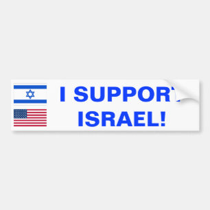 Jag stöttar Israel! bildekal