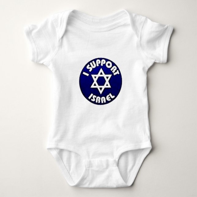 Jag stöttar Israel - davidsstjärnaמגןדוד Tee Shirt (Framsida)