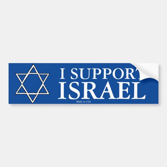 Jag stöttar Israel rikliga Stiker Bildekal (Framsidan)