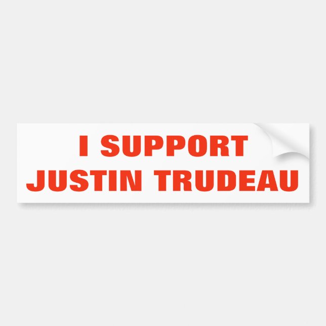 Jag stöttar Justin Trudeau supportrar unika Kanada Bildekal (Framsidan)