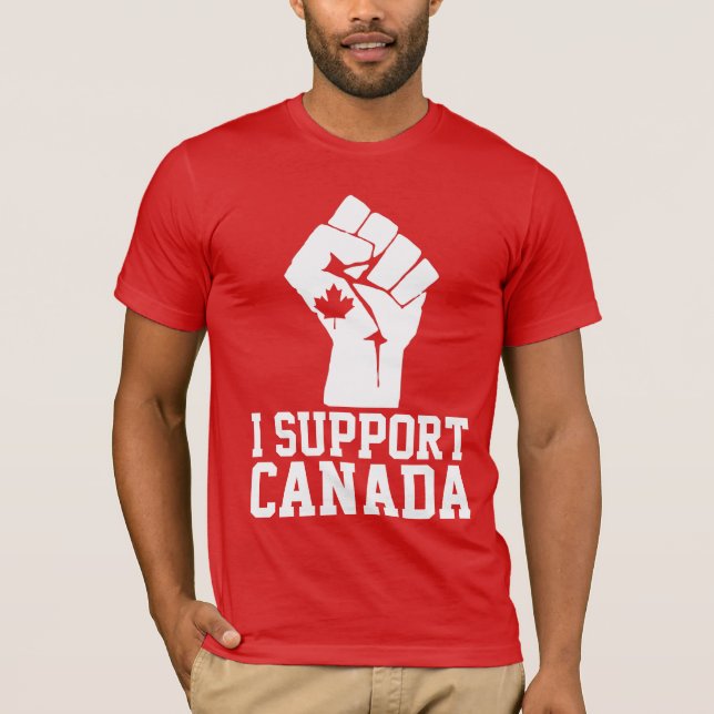 Jag Stöttar Kanada - Stolt Kanadensare T Shirt (Framsida)