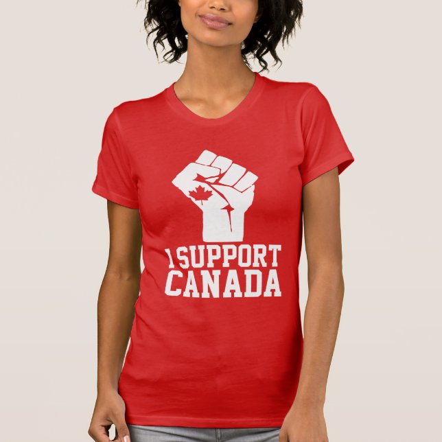 Jag Stöttar Kanada - Stolt Kanadensare T Shirt (Framsida)