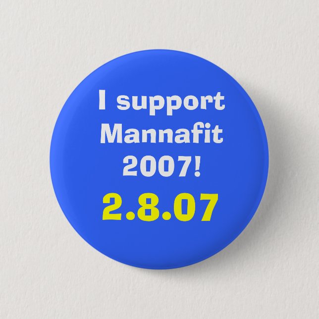 Jag stöttar Mannafit 2007! , 2.8.07 Knapp (Framsida)