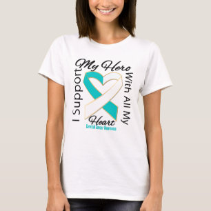 Jag stöttar min hjälte - Cervical T-shirt