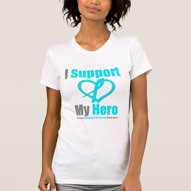 Jag stöttar min hjälteböjelseåterställning t shirt (Framsida)