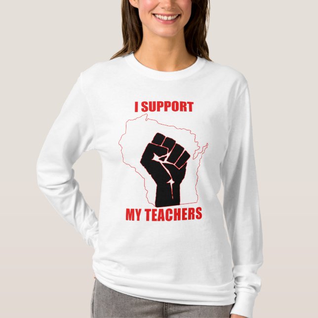 Jag stöttar min lärare tee shirt (Framsida)