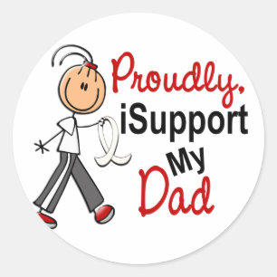 Jag stöttar min pappa SFT (ben/lungcancer) Runt Klistermärke