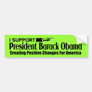 Jag stöttar Obama Bildekal