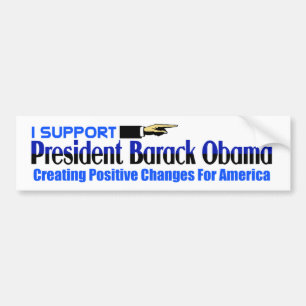 Jag stöttar Obama Bildekal