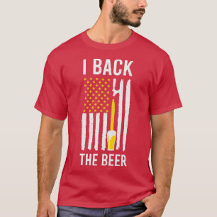 Jag stöttar öl rolig present patriot t shirt