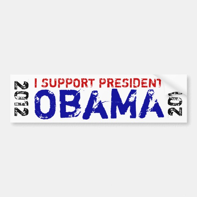 Jag stöttar presidenten Obama 2012 Bildekal (Framsidan)