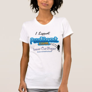 Jag stöttar Pudicat.com's-för evigtkatten T-shirt