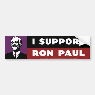Jag stöttar Ron Paul - lila Bildekal