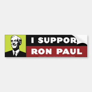 Jag stöttar Ron Paul - neon Bildekal
