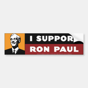 Jag stöttar Ron Paul - orange Bildekal