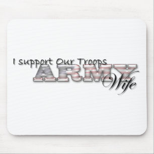 Jag stöttar vår soldater/arméFru-Mousepad Musmatta
