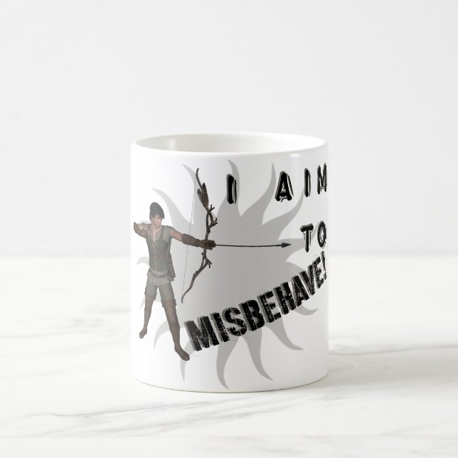 Jag strävar efter att uppföra mig illa! kaffemugg (Center)