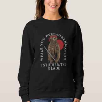 Jag Studerade Blade Bear Samurai Krigare T Shirt
