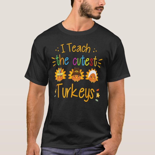 Jag studerar Cute Teacher Thanksgivi. T Shirt (Framsida)