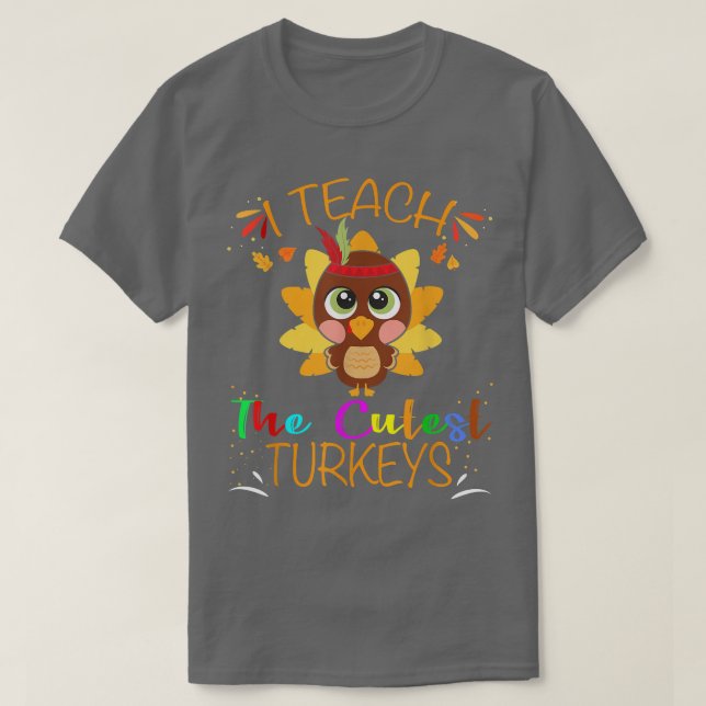 Jag studerar Cute Teacher Thanksgivi. T Shirt (Design framsida)