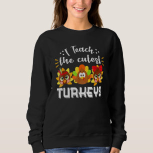 Jag studerar Cutest Turkey Shirt Teacher Thanksgiv T