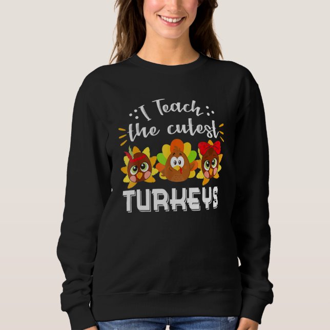 Jag studerar Cutest Turkey Shirt Teacher Thanksgiv T (Framsida)