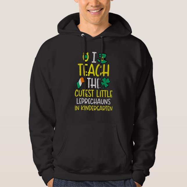 Jag studerar de finaste små Leprechaunsarna i Kind Hoodie (Framsida)