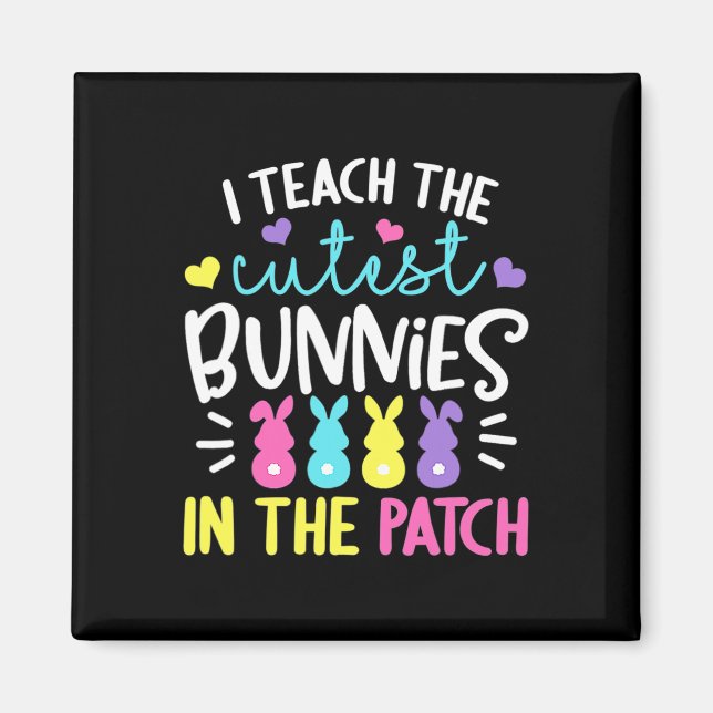 Jag studerar de kutaste buninerna i Patch Påsk-tea Magnet (Framsidan)