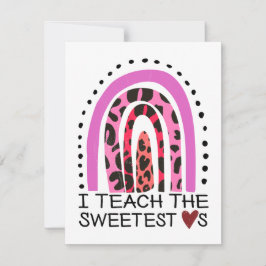 Jag studerar de sötaste Hearts Rainbow Valentinese Julkort