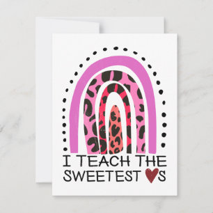 Jag studerar de sötaste Hearts Rainbow Valentinese Julkort