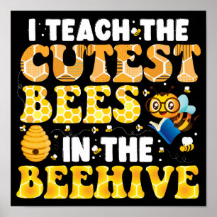 Jag studerar de vänligaste bina i Beehive-läraren Poster