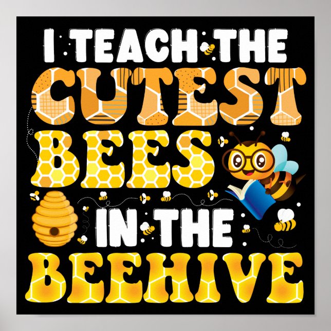 Jag studerar de vänligaste bina i Beehive-läraren Poster (Framsidan)