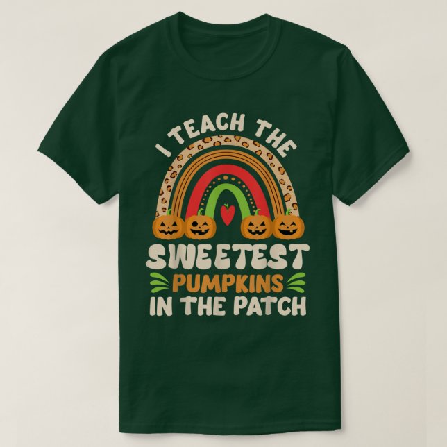Jag studerar den sötaste pumpkins Funny Teacher Ha T Shirt (Design framsida)