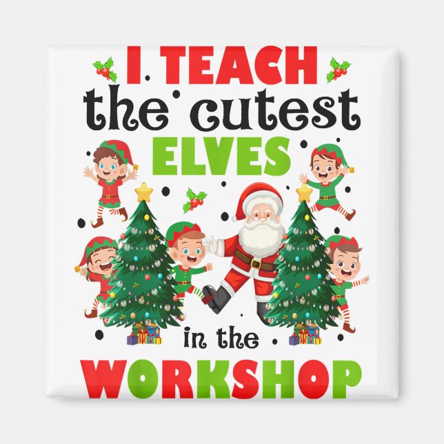 Jag studerar den tjuvaste Elves-workshoppen. Magnet (Framsidan)