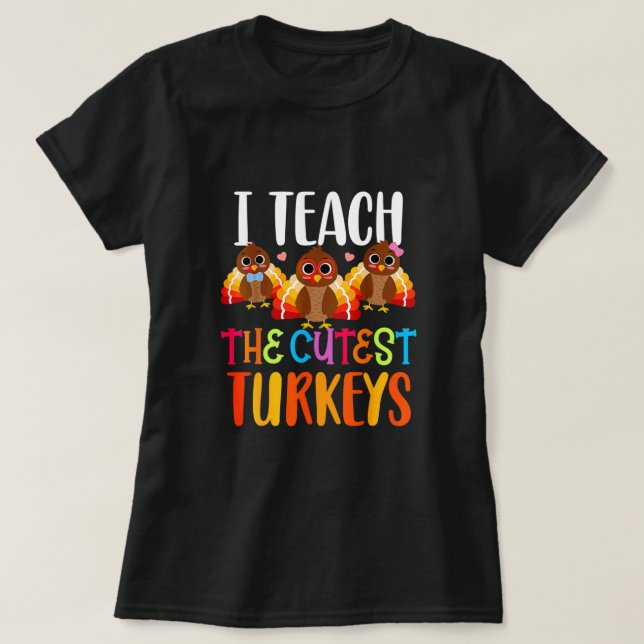 Jag studerar kalkonerna - en fin Thanksgiving Te T Shirt (Design framsida)