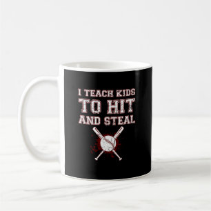 Jag studerar Kids till Slå och Steal - Baseball Co Kaffemugg