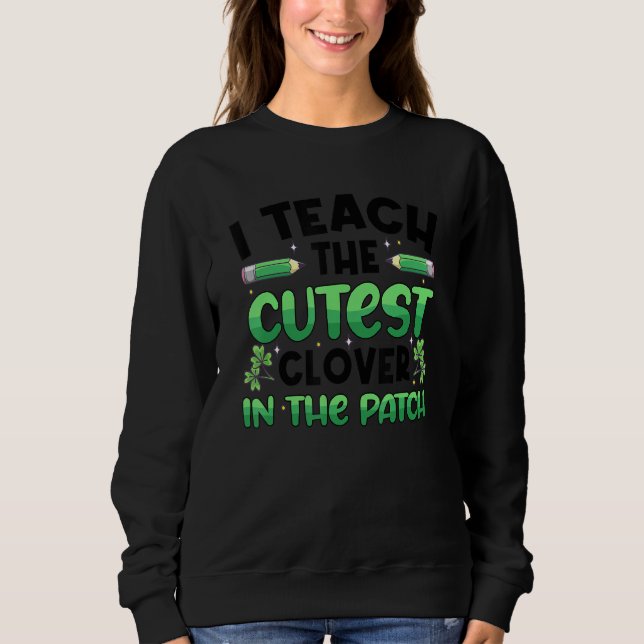 Jag studerar Klöver i Patch St Patrick. T Shirt (Framsida)