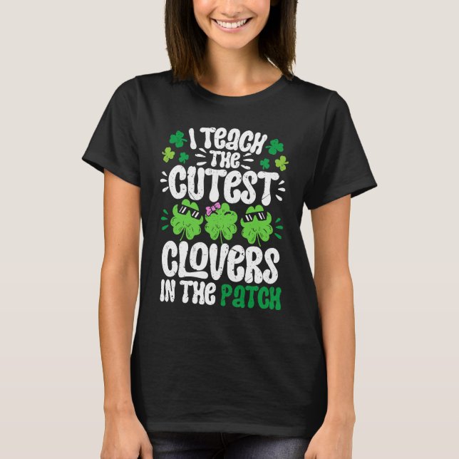 Jag studerar Klöver i plåstret Lärare St. T Shirt (Framsida)