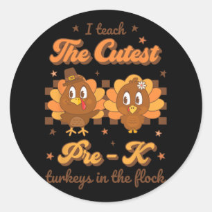 Jag studerar kutesten före - K-kalkoner i låset Re Runt Klistermärke