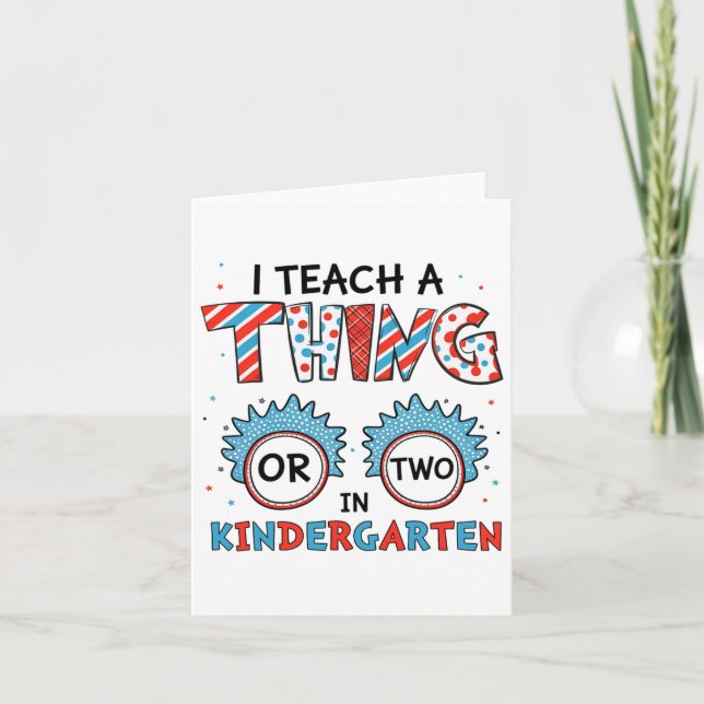 Jag studerar Sak eller två i Kindergarten tillbaka Kort (Framsida)
