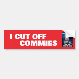 JAG STYCKER AV KOMMIES BUMPER STICKER BILDEKAL