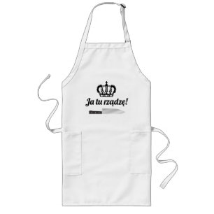 Jag styr här polsk apron - Polski fartuszek Långt Förkläde